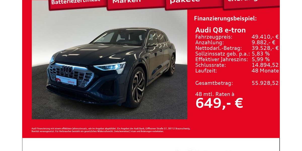 Audi Q8 e-tron 34.244 km 49.410 &euro; Hamburg 22419