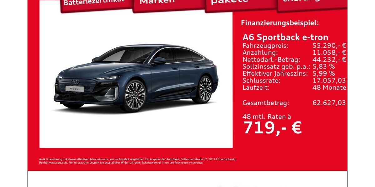 Audi A6 e-tron 8.057 km 53.950 &euro; Hamburg 22419