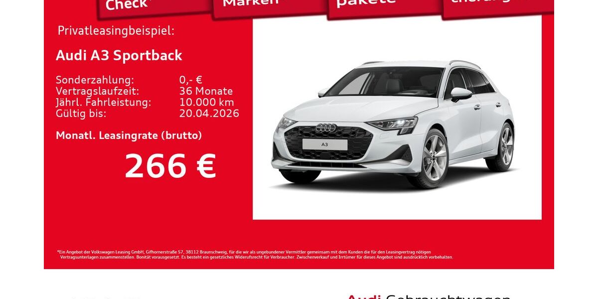Audi A3 9.353 km 31.890 &euro; Hamburg 20537