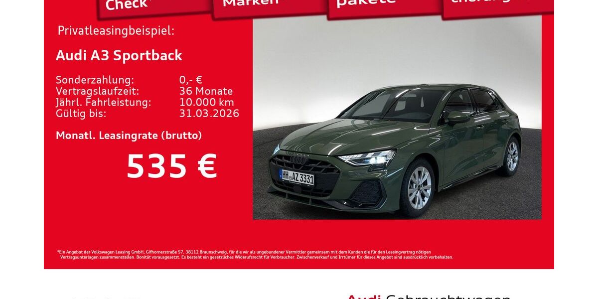Audi A3 7.500 km 40.770 &euro; Hamburg 20537