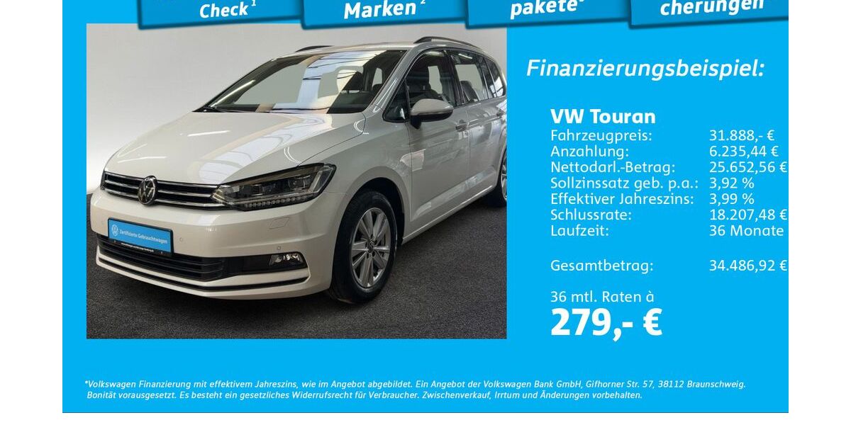 VW Touran 58.757 km 31.888 &euro; Hamburg 22761