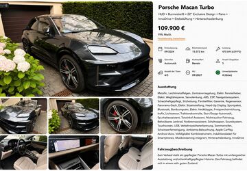 Porsche Macan 15.000 km 109.900 &euro; Hamburg 20249