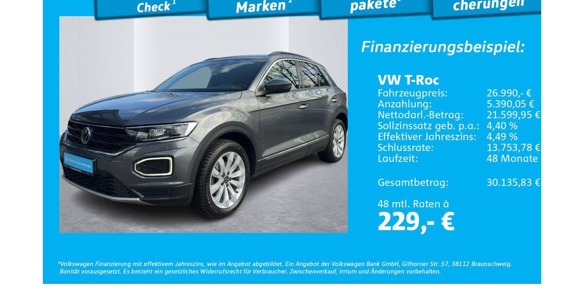 VW T-Roc 25.875 km 26.990 &euro; Glinde 21509