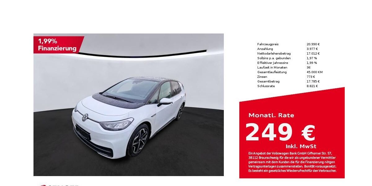 VW ID.3 57.720 km 20.990 &euro; Bad Oldesloe 23843