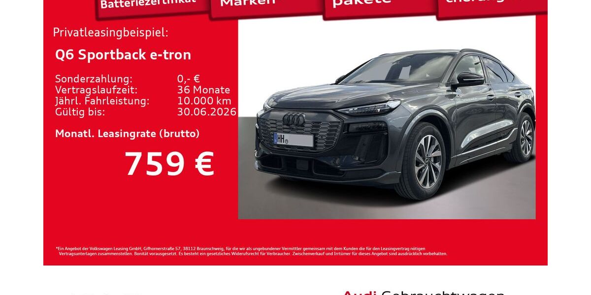 Audi Q6 e-tron 3.998 km 64.998 &euro; Hamburg 22529