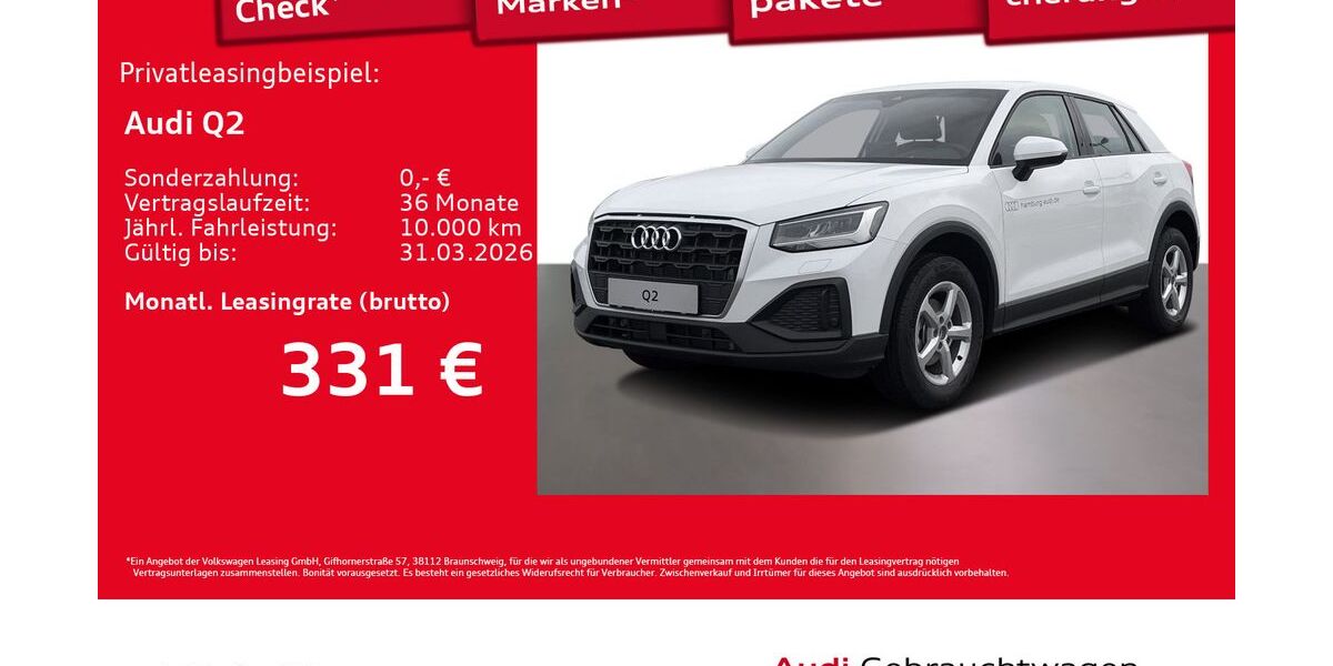Audi Q2 1.895 km 26.440 &euro; Hamburg 22529