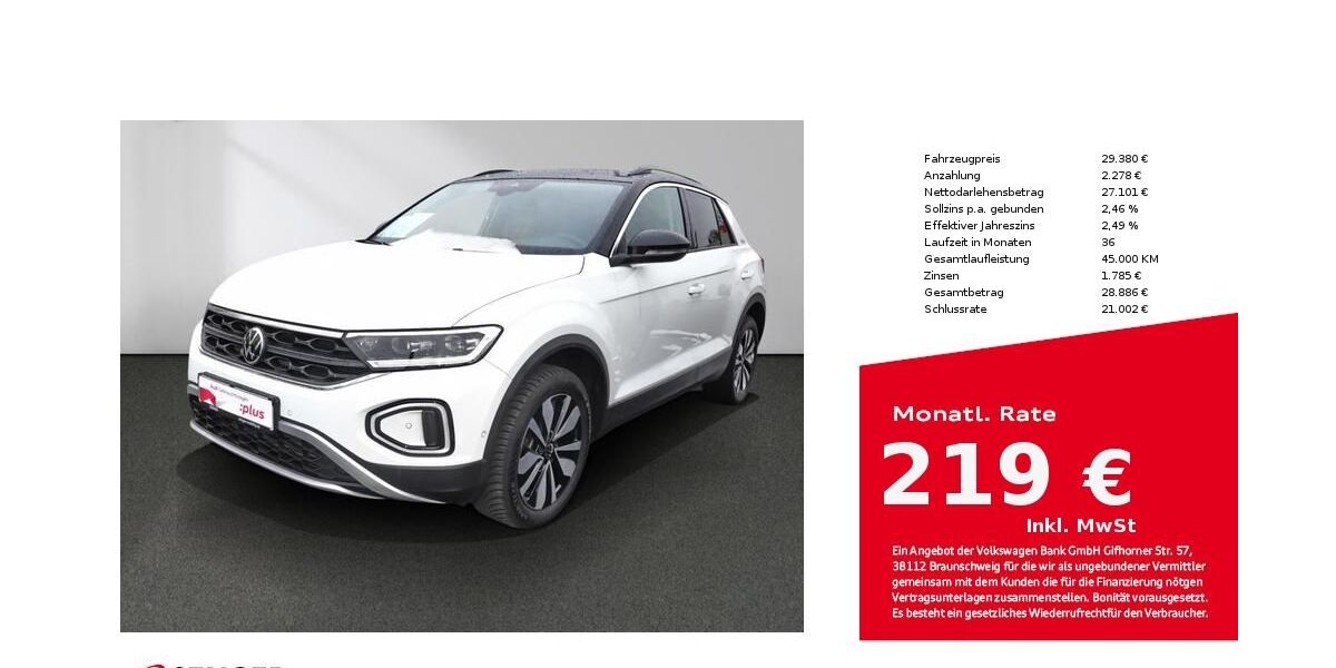 VW T-Roc 20.250 km 27.980 &euro; Bad Oldesloe 23843