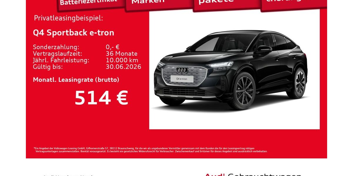 Audi Q4 e-tron 7.859 km 50.680 &euro; Hamburg 22419
